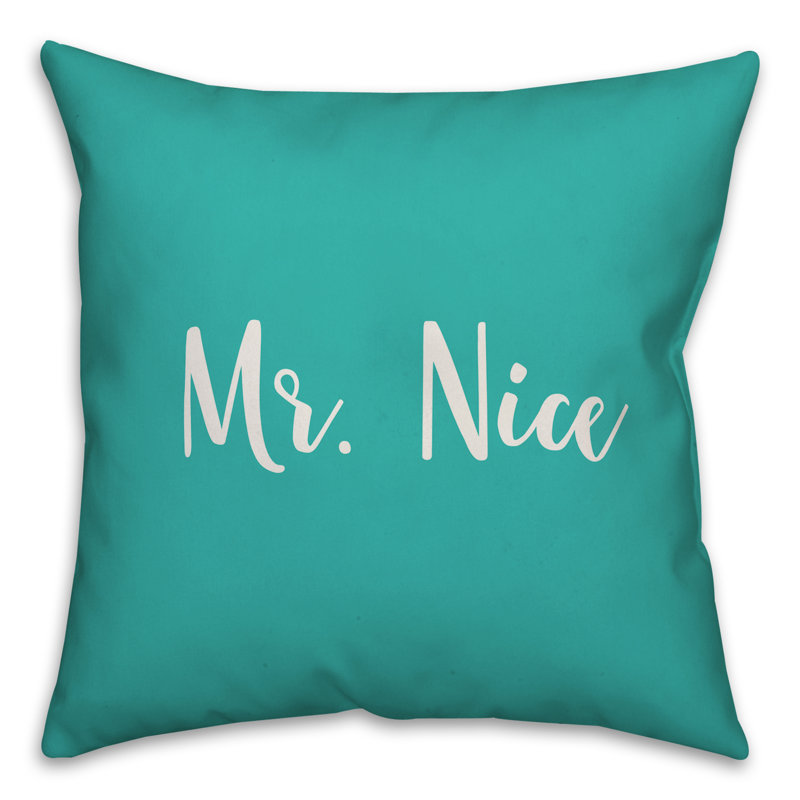  Coussin Mr. Nice, Bleu sarcelle, Coussin décoratif