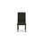 5 Piece Dining Room Furniture Set Includes a Rectangle Dining Table with X-Legs and 4 Black Linen Fabric Parsons Chairs, Wire brushed Black-442893569-442893570-442893571