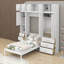 Lit escamotable simple avec casiers et armoires