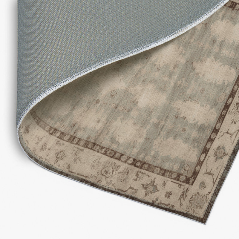 Overdyed Beige Indoor and Outdoor Area Rug, Rectangle 2' x 3'