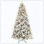 Arbre de Noël floqué avec lumières colorées 400L à DEL avec boule G45, arbre réaliste articulé en PE + PVC + à aiguille dure avec fil mémoire, 10 modes d'éclairage, interrupteur au pied et support en métal stable