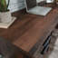 Spacious And Stylish Computer Desk With Flip-Down Keyboard Tray, Perfect For Home Office And Study In Brown Finish