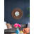 Claire Carter Round Wooden Wall Mirror with Iron Frame