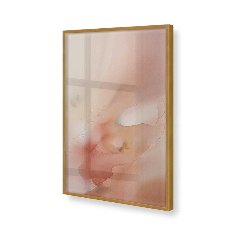 Imprimé pastel «Paradise Delight II», H 37,25 po x l 25,25 po, Cadre doré poli