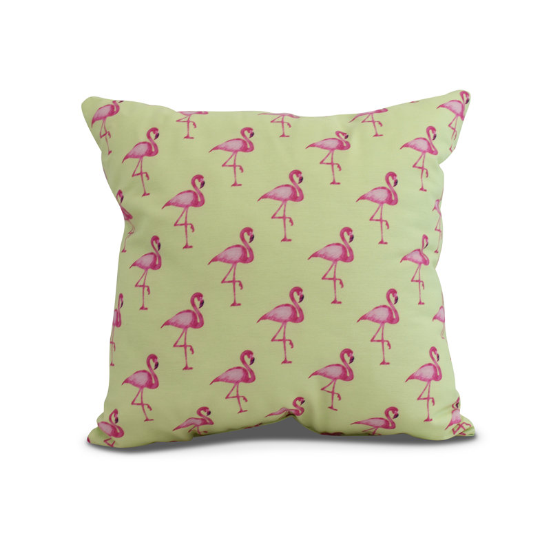 Palm Beach Outdoor Reversible Throw Pillow, Light Green, 20" x 20"