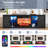  70" TV Stand For Tvs Up To 80" With Electric Fireplace, Modern Fluted Sliding Door Fireplace Cabinet with LED Light For Living Room, Bedroom, Entertainment Center, Black