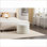 Repose-pieds avec rangement, housse réversible - 24,41 po de largeur pour la chambre à coucher, tabouret de pieds, tabouret de maquillage | Velours ivoire