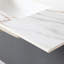 Plateau de meuble-lavabo 43 po - Marbre blanc avec veines fascinantes, lavabo rectangulaire, dosseret de 4 po, trou de robinet pré-percé, armoires compatibles 42 po x 21 po, convient aux armoires l 42 po x P 21 po