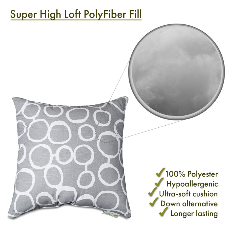 Coussin en coton Fusion, H 20 po x l 20 po, Gris
