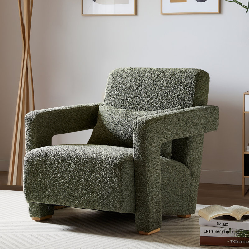 Fauteuil d'appoint rembourré, Boucle verte