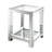 Eemil Square End Table with Glass Top in Mirrored and Clear