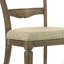 Chaise d'appoint beige et chêne vieilli avec dossier échelle (ensemble de 2)