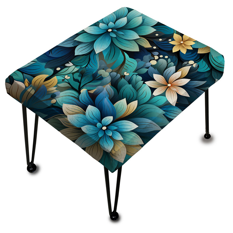 Médiation avec réflexion intérieure guidée - Repose-pieds rectangulaire floral