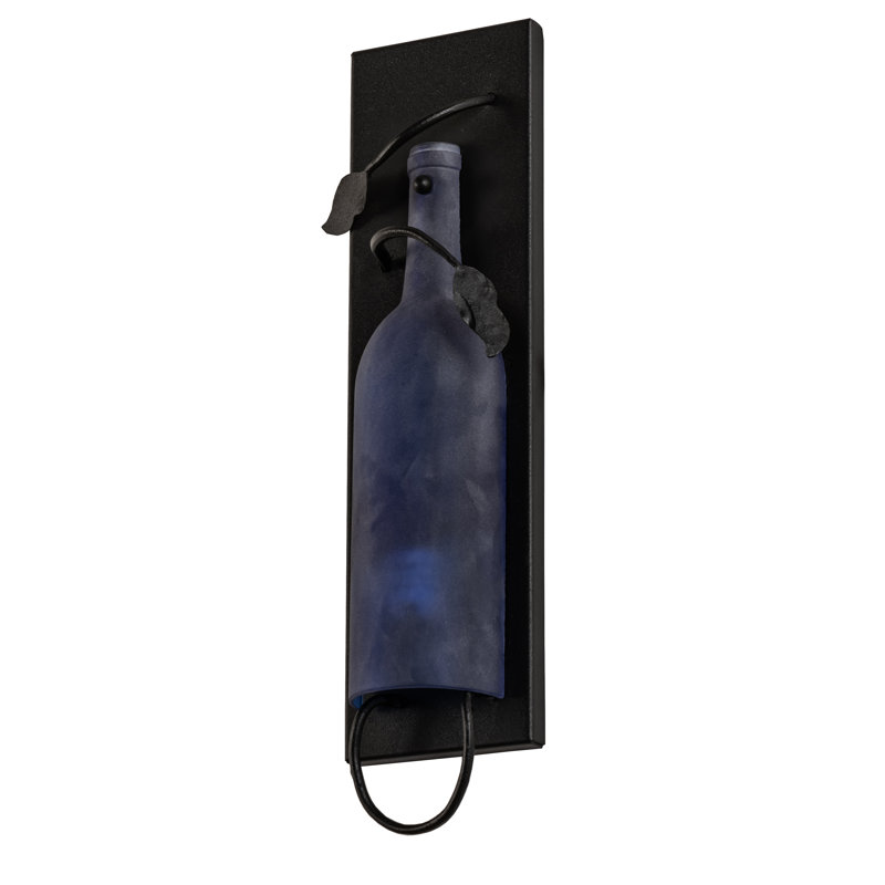 Applique murale encastrée avec 1 bouteille de vin Tuscan Vineyard, T6.5, Noir, bleu