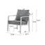 [Ensemble de 2] Méridienne en aluminium argenté avec accents élégants en corde et coussins confortables (sans la table)-130788081