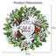 Couronne de flocon de neige de 24 pouces avec eucalyptus vert, décor de porte d'entrée rustique pour Noël d'hiver