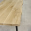 Felsenthal Oak Unfinished Solid Wood Top Metal Base Dining Table-541258938