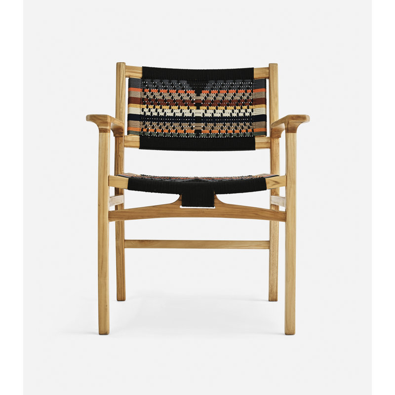 Chaise de salle à manger avec accoudoirs Chontales, Naturel San Geronimo Manille, Teck