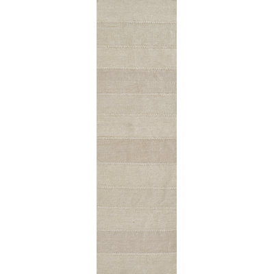 Koukila Linen Striped Area Rug in Beige