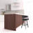 Dehn Modern Swivel Counter or Bar Height Barstool with Open Back and Footrest in Metal and Faux Leather-99544621-99544622-88365922