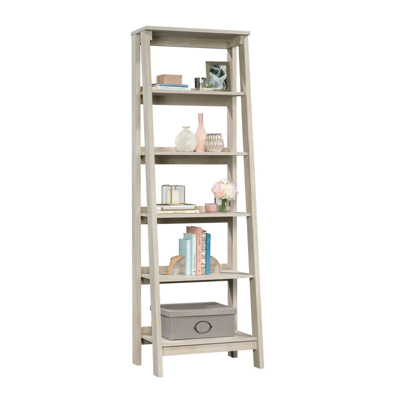 Shirleyann Ladder Storage Bookcase, Chalked Chestnut