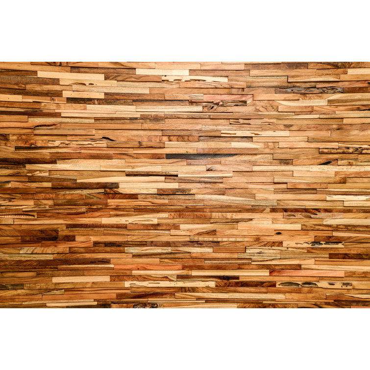 Matrix 12" x 48" Reclaimed Engineered Wood Wall Panelling in Brown