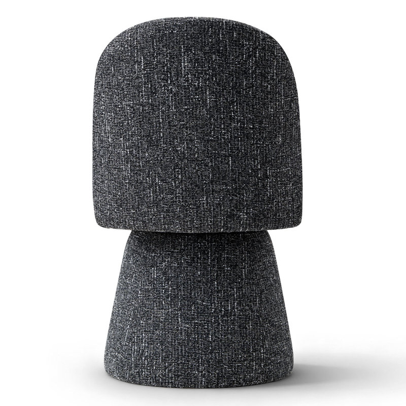 Upholstered Swivel Dining Chair, Black