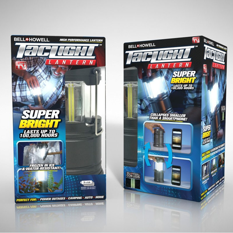 Gray Compact Tactical LED Lantern with Magnetic Base