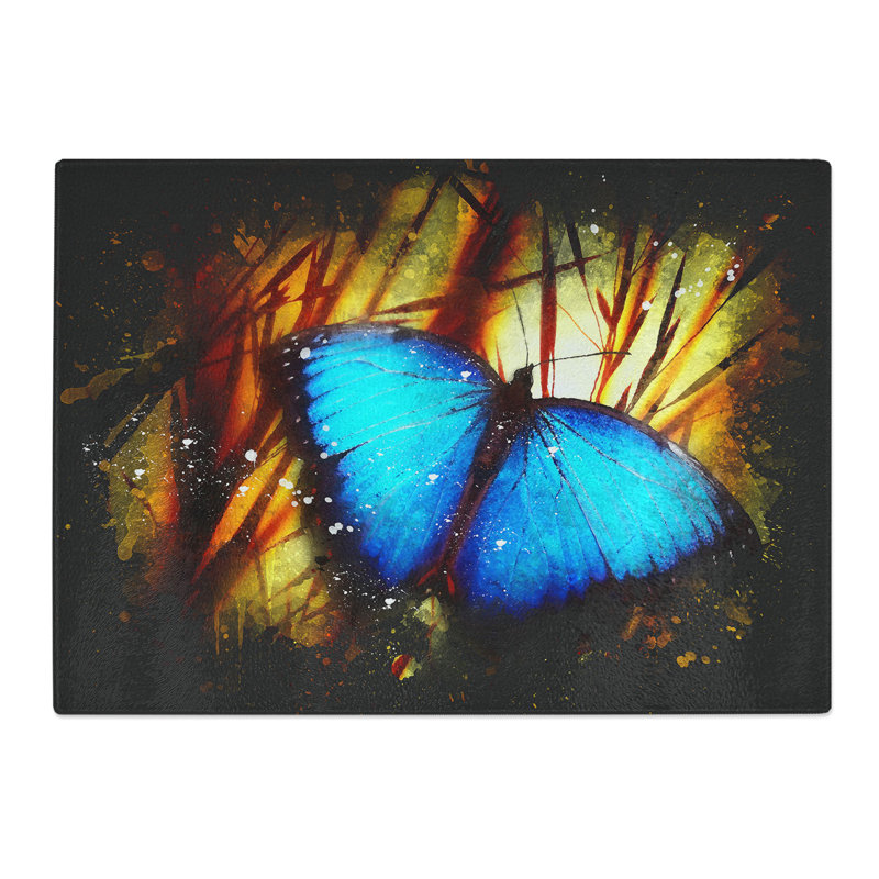 Butterfly Vol.7 Paint Splash Chopping Board, 0.4cm H x 20cm W x 28.5cm L