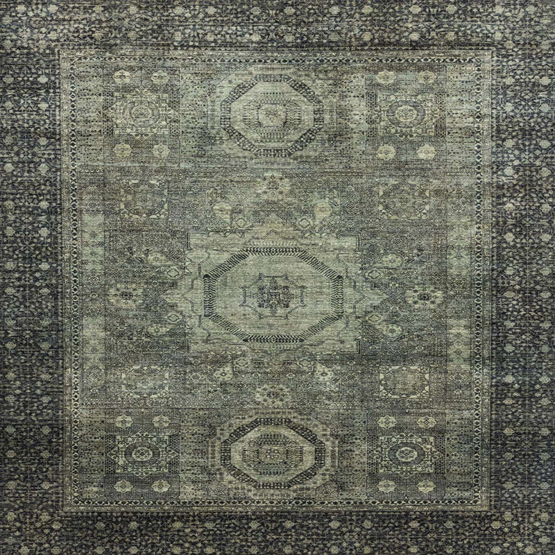 Abstract Indoor Rug, Square 3'