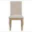 Ensemble de 4 chaises de salle à manger rembourrées en bois avec tête de clou Fabirc-428903934