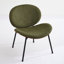 Chaise coquille de style Mid-Century moderne avec tissu orange et finition noyer, offrant style et confort-1593920354