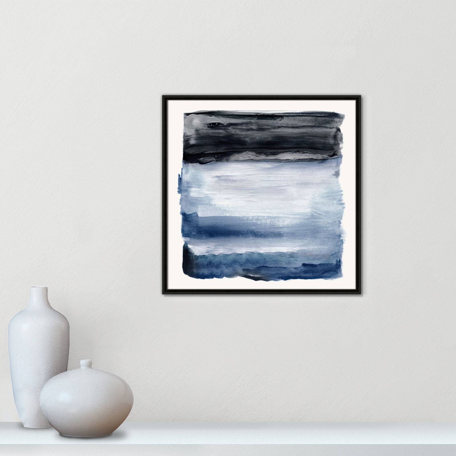 Sky Collection "Navy Sky I" Print by Nan, Espresso, 25.5" H x 25.5" W