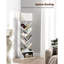 Bibliothèque blanche à 6 niveaux avec tour de bibliothèque étroite et légère avec armoire de rangement pour la maison et le bureau