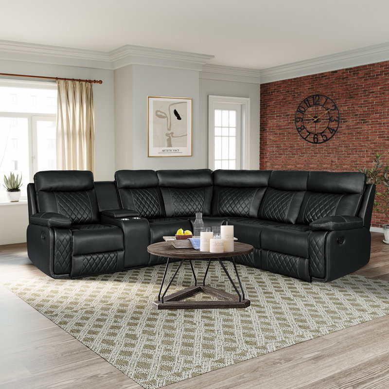 Fauteuil inclinable Lunafreya, Similicuir noir