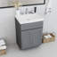 Base de meuble-lavabo simple 24 po en gris clair Shaker