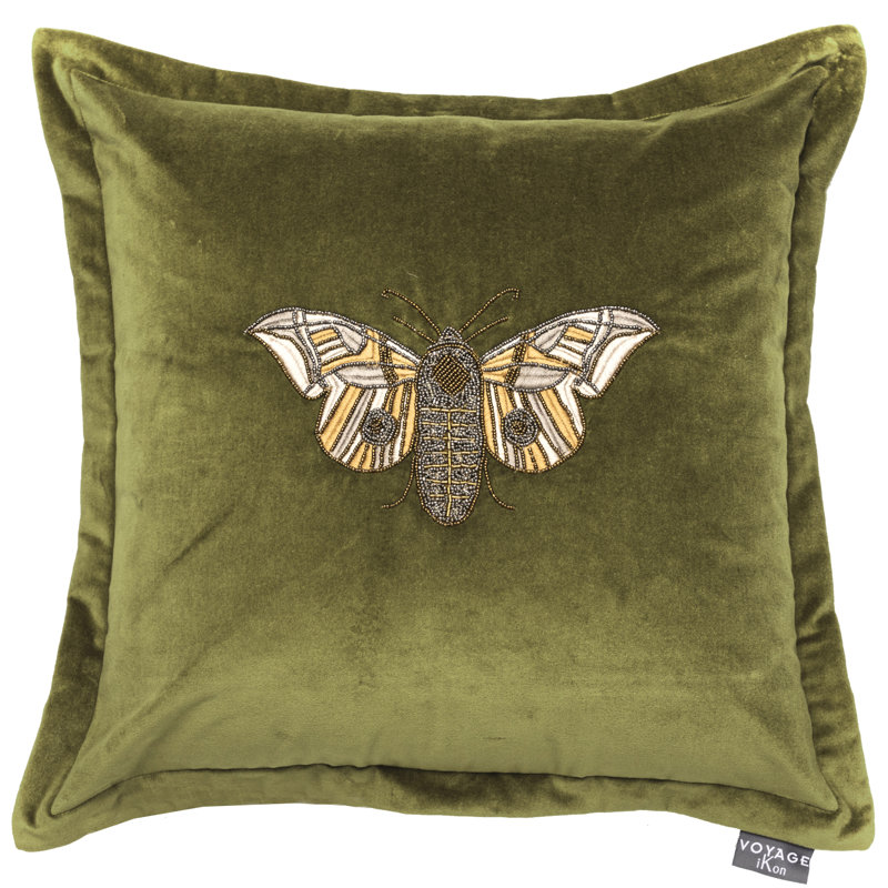 Square Throw Cushion, Green