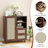 Rattan Buffet Cabinet With Adjustable Shelf, Sideboard With Drawers For Living Room, Kitchen, Entryway-983279928
