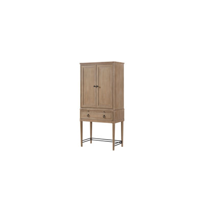 Bar Cabinet In Sand Colored Finish, Cabinet