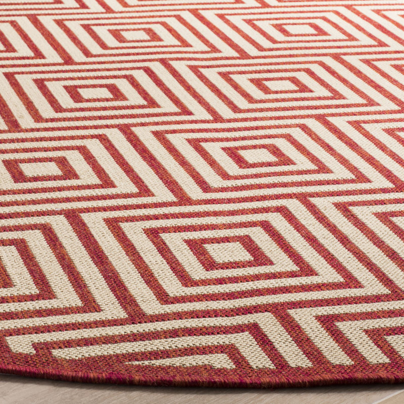Tapis d'intérieur / extérieur à motif géométrique Linden 100 Performance, Rectangle 4 pi x 6 pi