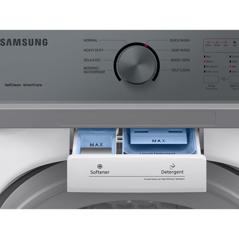 Samsung 4.4 Cubic Feet Cu. Ft. High Efficiency Smart Top Load Washer in White