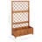 Terza vidaXL Garden Raised Bed with Trellis, Solid Acacia Wood Planter, Outdoor and Indoor Use, Brown