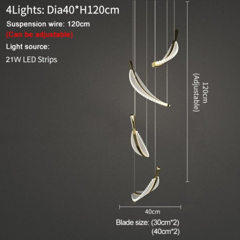Giardina 4 - Light Unique/Statement LED Chandelier