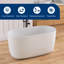 Petite baignoire autoportante à surface solide 47 po Forma