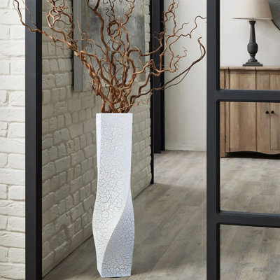  Vase de plancher torsadé géométrique