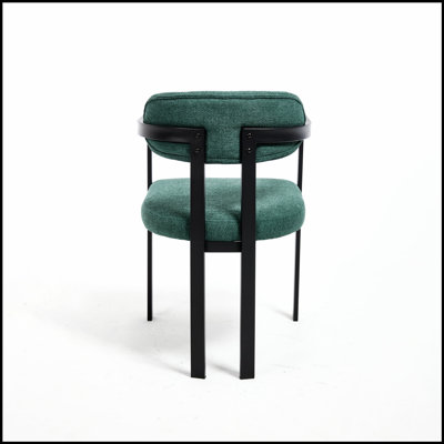 Ensemble de 2 chaises de salle à manger rembourrées Modern Mid-Century avec pieds en métal pour confort et style