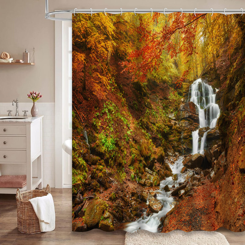 Magnifique rideau de douche avec 12 crochets, L 72 po x l 72 po