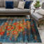 Tapis oriental bleu tissé à plat Kowalczyk-69420929