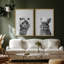 «Cat and Rabbit Spa Day», ensemble d'art mural sur toile, impressions encadrées d'humour animal noir et blanc pour décor de salle de bain fantaisiste-112455351-112455356-112455352