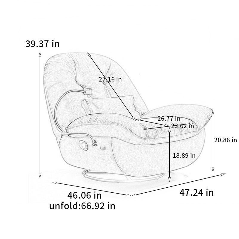Chaise multifonctionnelle rotative à 360 °